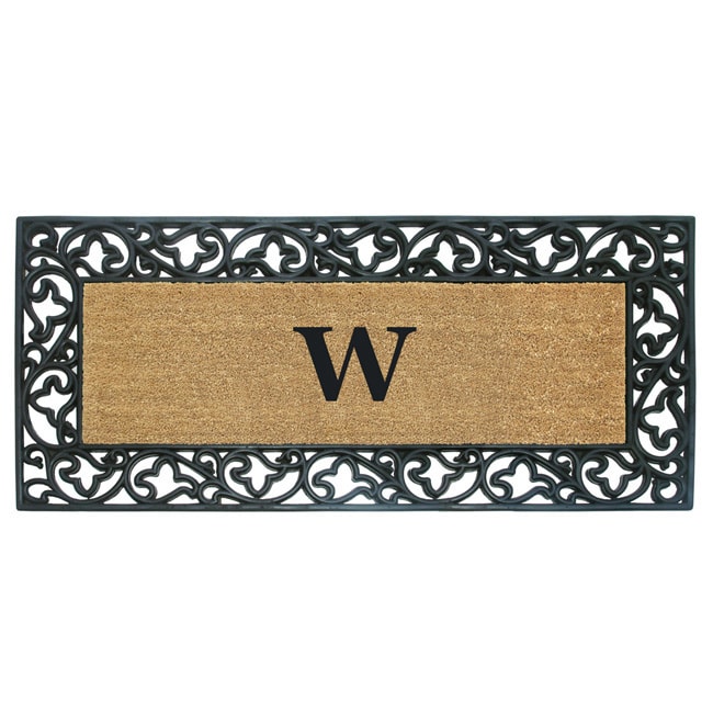 Wrought Iron Monogrammed Rubber/ Coir Door Mat (2 X 49)