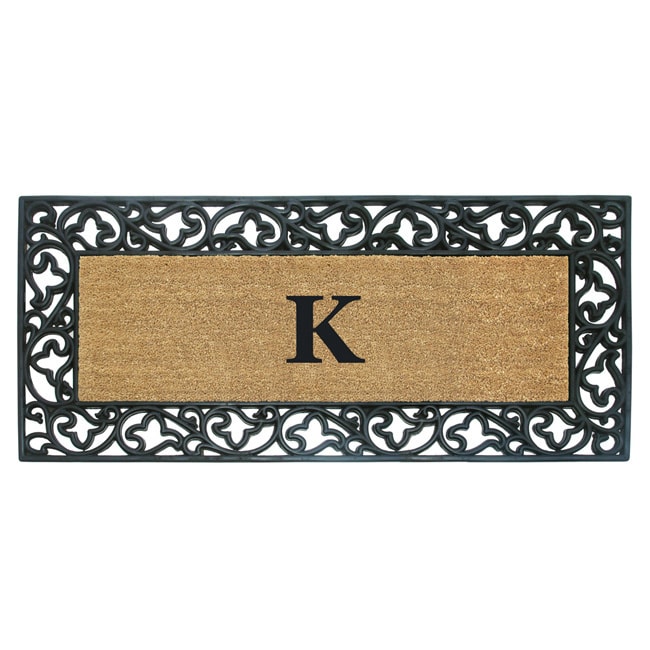 Wrought Iron Monogrammed Rubber/ Coir Door Mat (2 X 49)