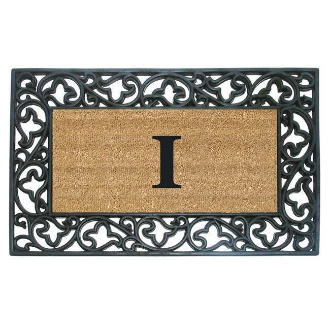 Wrought Iron Monogrammed Rubber/ Coir Door Mat (110 X 3)