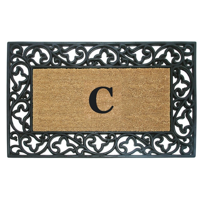 Wrought Iron Monogrammed Rubber / Coir Doormat