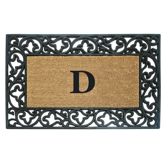 Wrought Iron Monogrammed Rubber / Coir Doormat