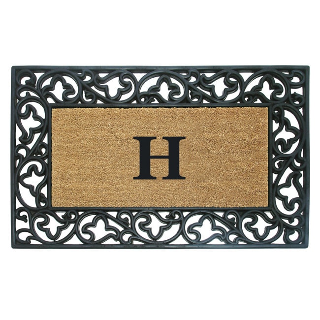 Wrought Iron Monogrammed Rubber / Coir Doormat