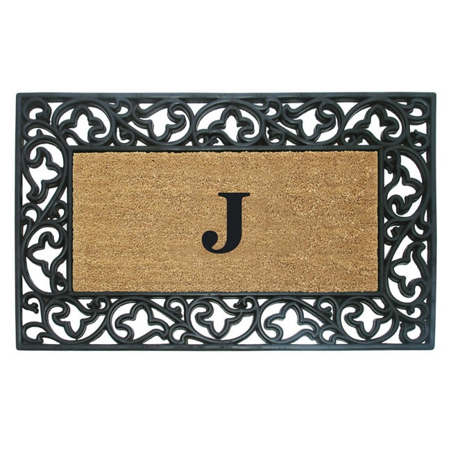 Wrought Iron Monogrammed Rubber / Coir Doormat