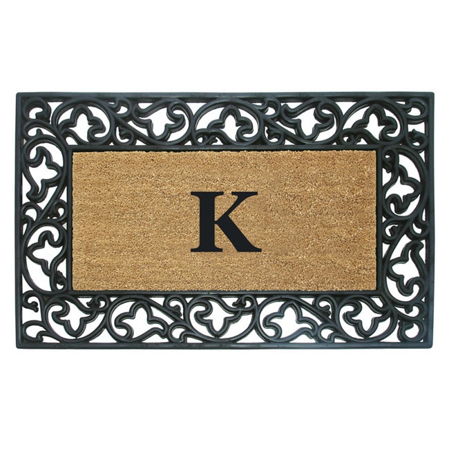 Wrought Iron Monogrammed Rubber / Coir Doormat