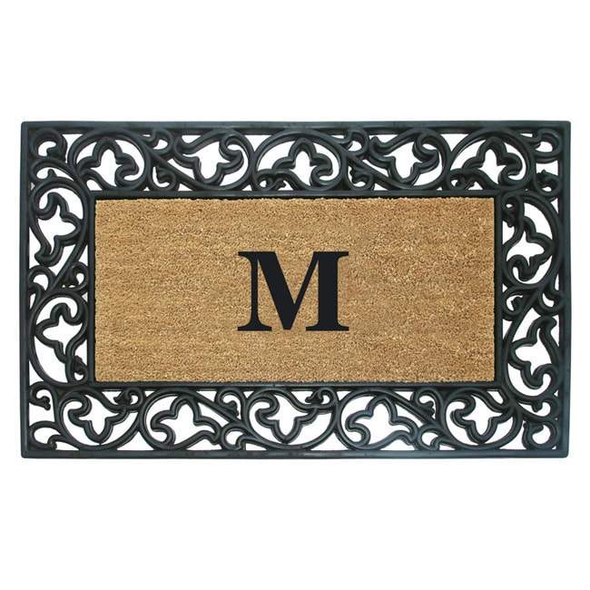 Wrought Iron Monogrammed Rubber / Coir Doormat