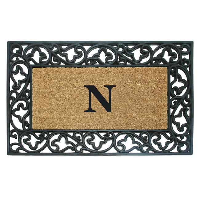 Wrought Iron Monogrammed Rubber / Coir Doormat