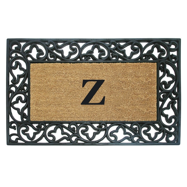 Wrought Iron Monogrammed Rubber / Coir Doormat