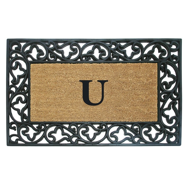 Wrought Iron Monogrammed Rubber / Coir Doormat