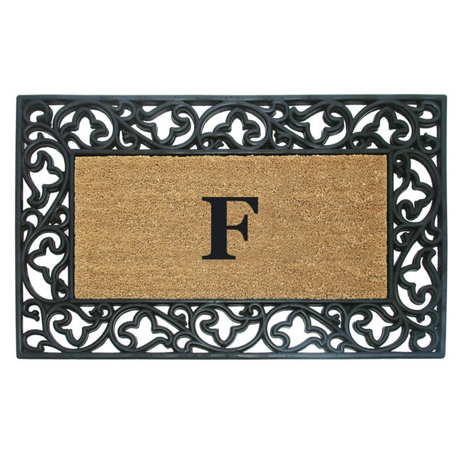 Wrought Iron Monogrammed Rubber / Coir Doormat