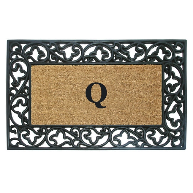 Wrought Iron Monogrammed Rubber / Coir Doormat