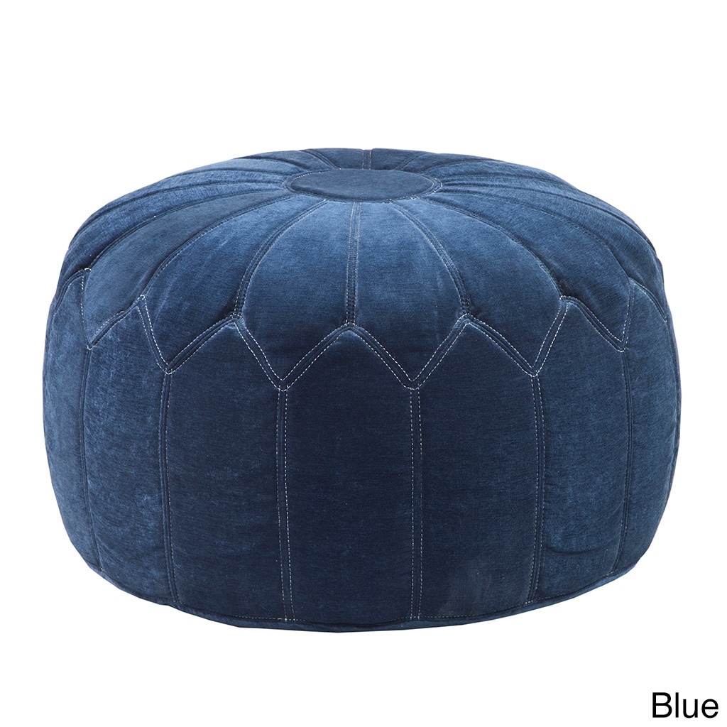 Madison Park Kelsey Round Pouff Ottoman