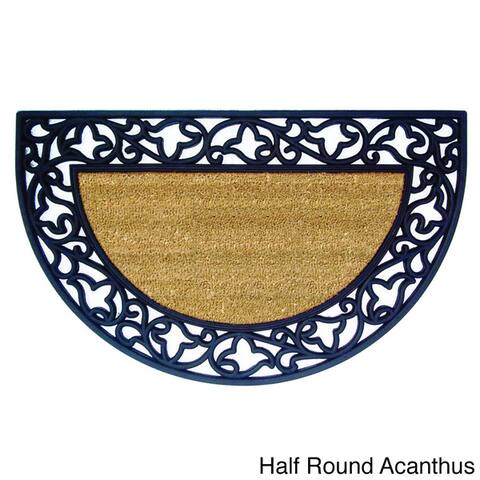 Ornate Wrought Iron-style Rubber/Coir Doormat