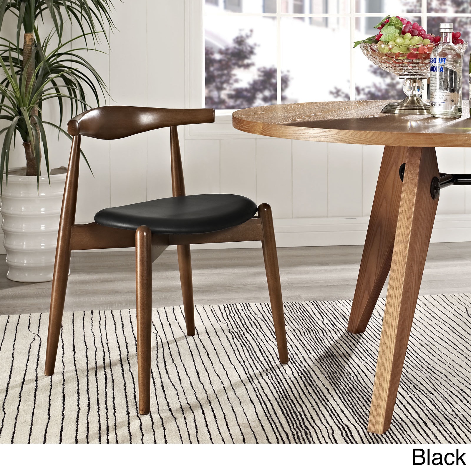 Stalwart Modern Walnut Dinng Chair