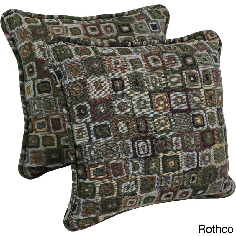 Blazing Needles 18-inch Corded Tapestry Pillows (Set of 2)