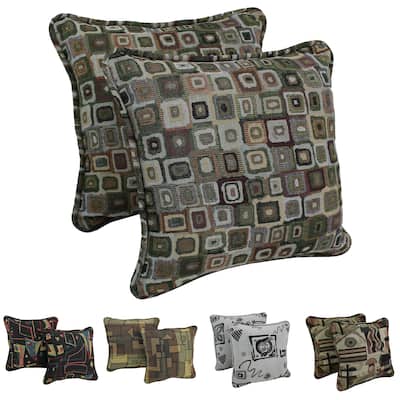 Blazing Needles 18-inch Corded Tapestry Pillows (Set of 2)