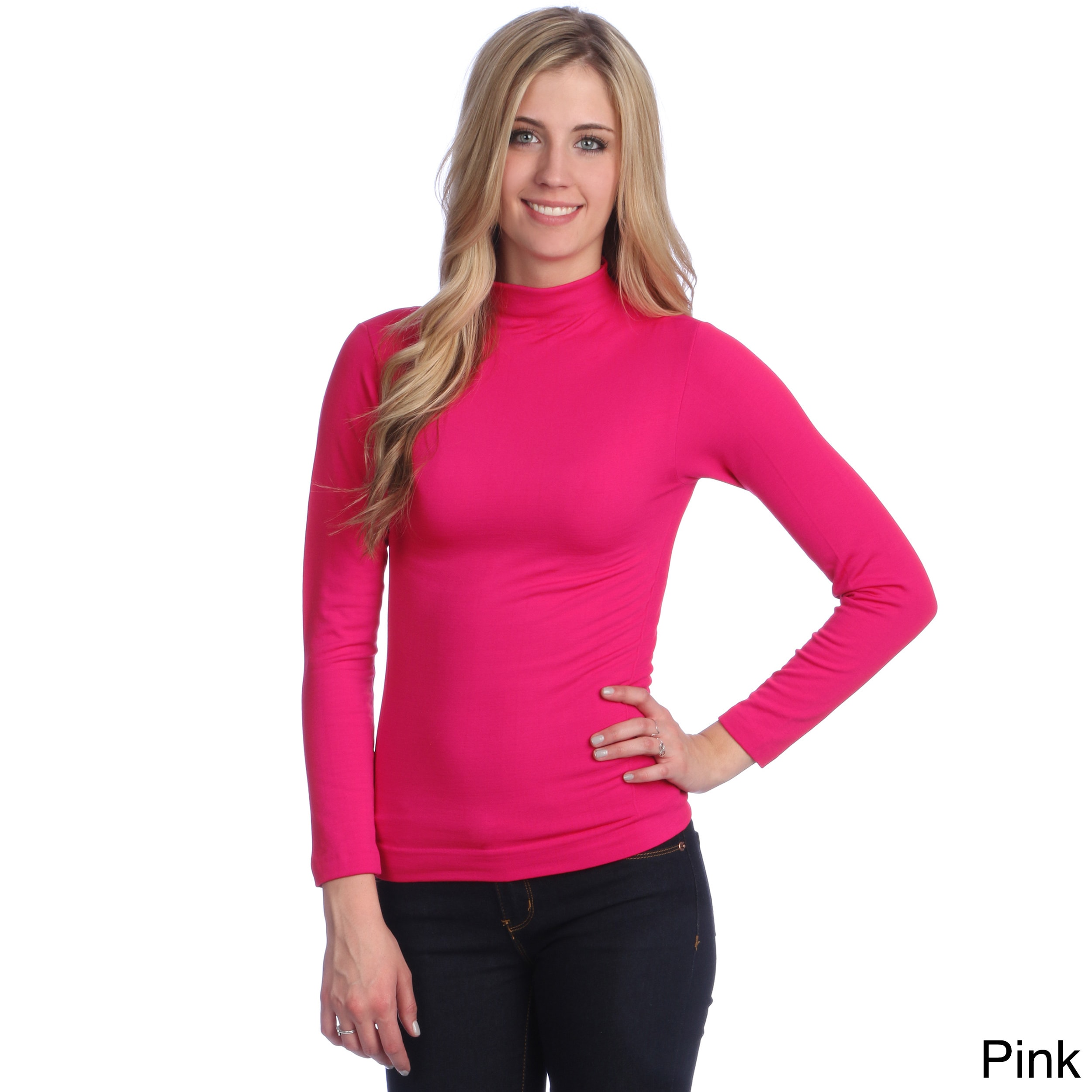 Womens Long Sleeve Basic Turtleneck