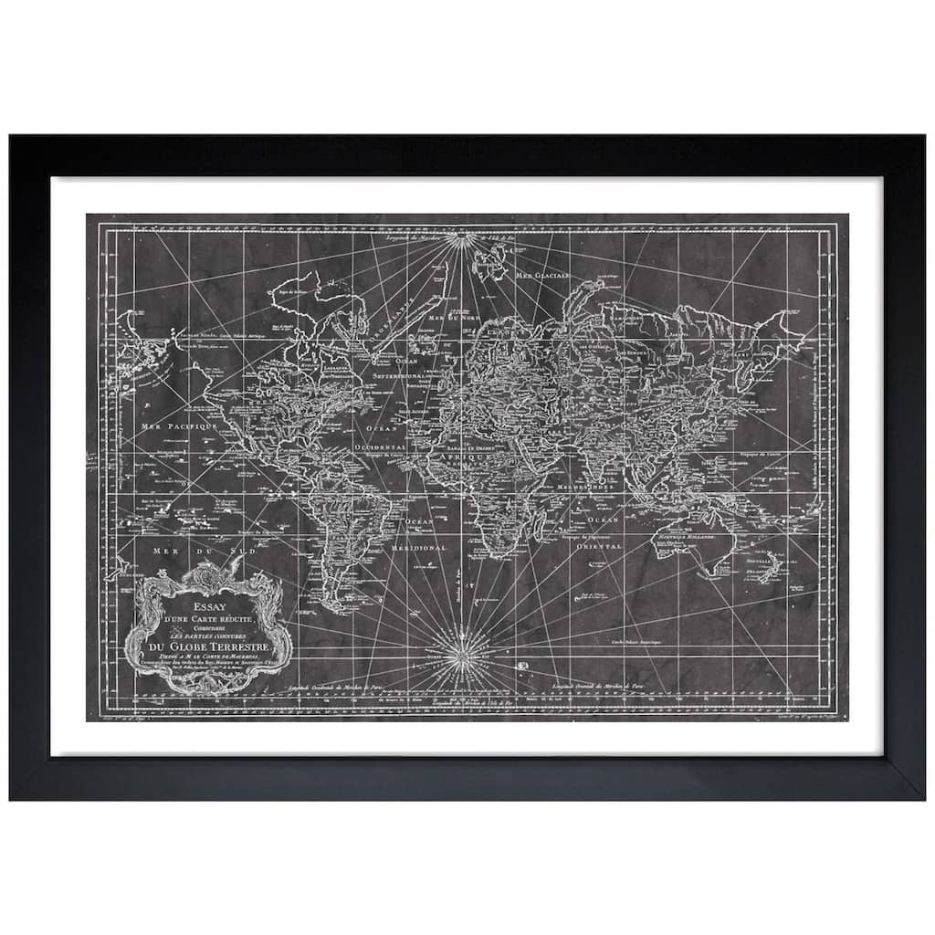 Oliver Gal 'World Map 1778' Framed Art Print