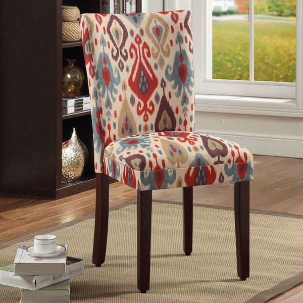 blue ikat dining chair