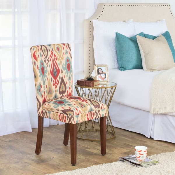 Shop Homepop Parson Deluxe Multi Color Ikat Dining Chairs Set Of 2 On Sale Overstock 8708370