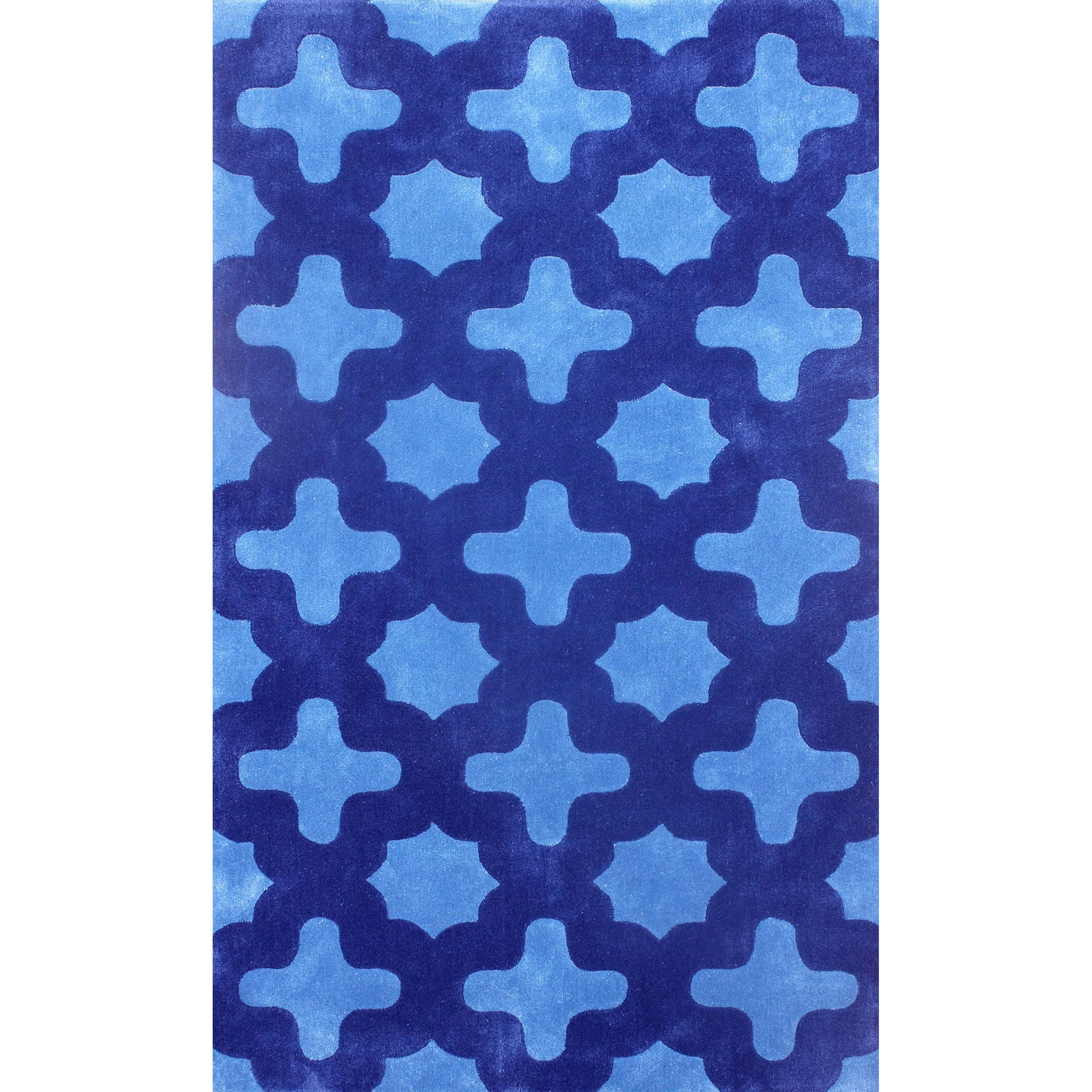 Nuloom Hand tufted Moroccan Trellis Blue Rug (5 X 8)