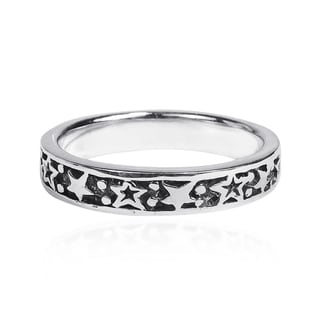 Sterling Silver Moon Magic Band Ring (Thailand)   13963209