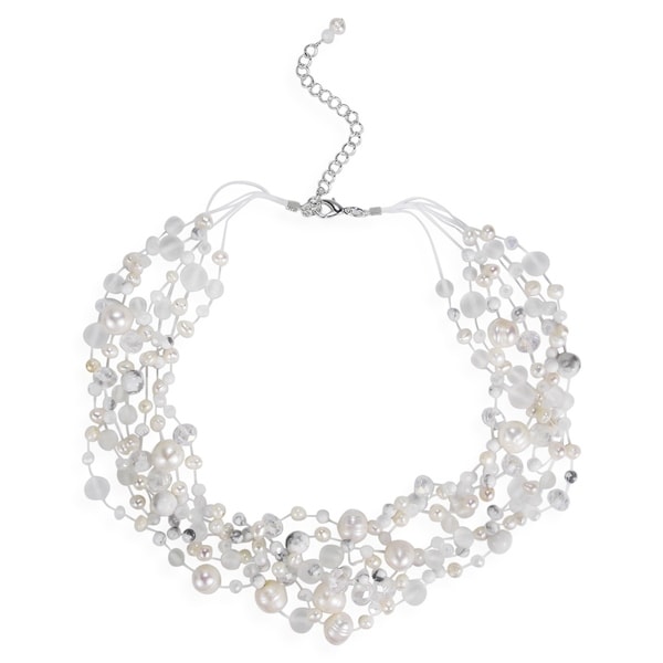 Handmade Classy Cascades of Freshwater Pearls Necklace (Thailand)