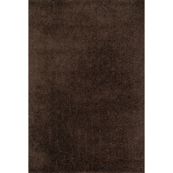 Hand-tufted Brown Mocha Shag Area Rug - 5' x 7'6"