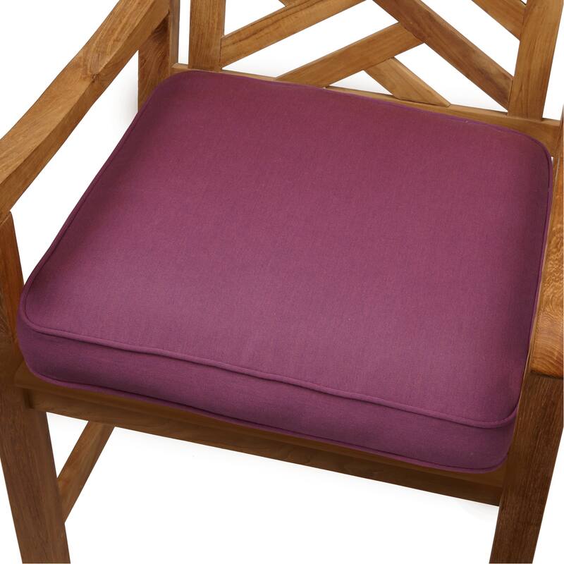 Sorra Home Purple Orchid Indoor/ Outdoor 19 inch Chair Cushion with Sunbrella Fabric