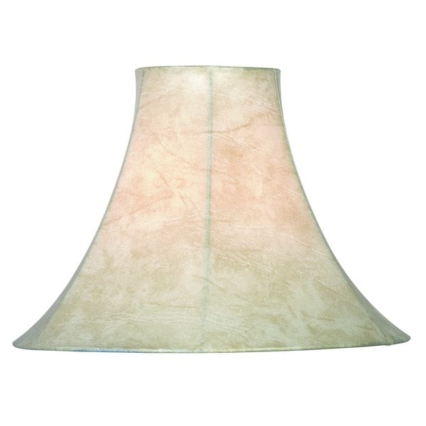 The Gray Barn Cimarron Tan Faux Leather 15-inch Bell Shade