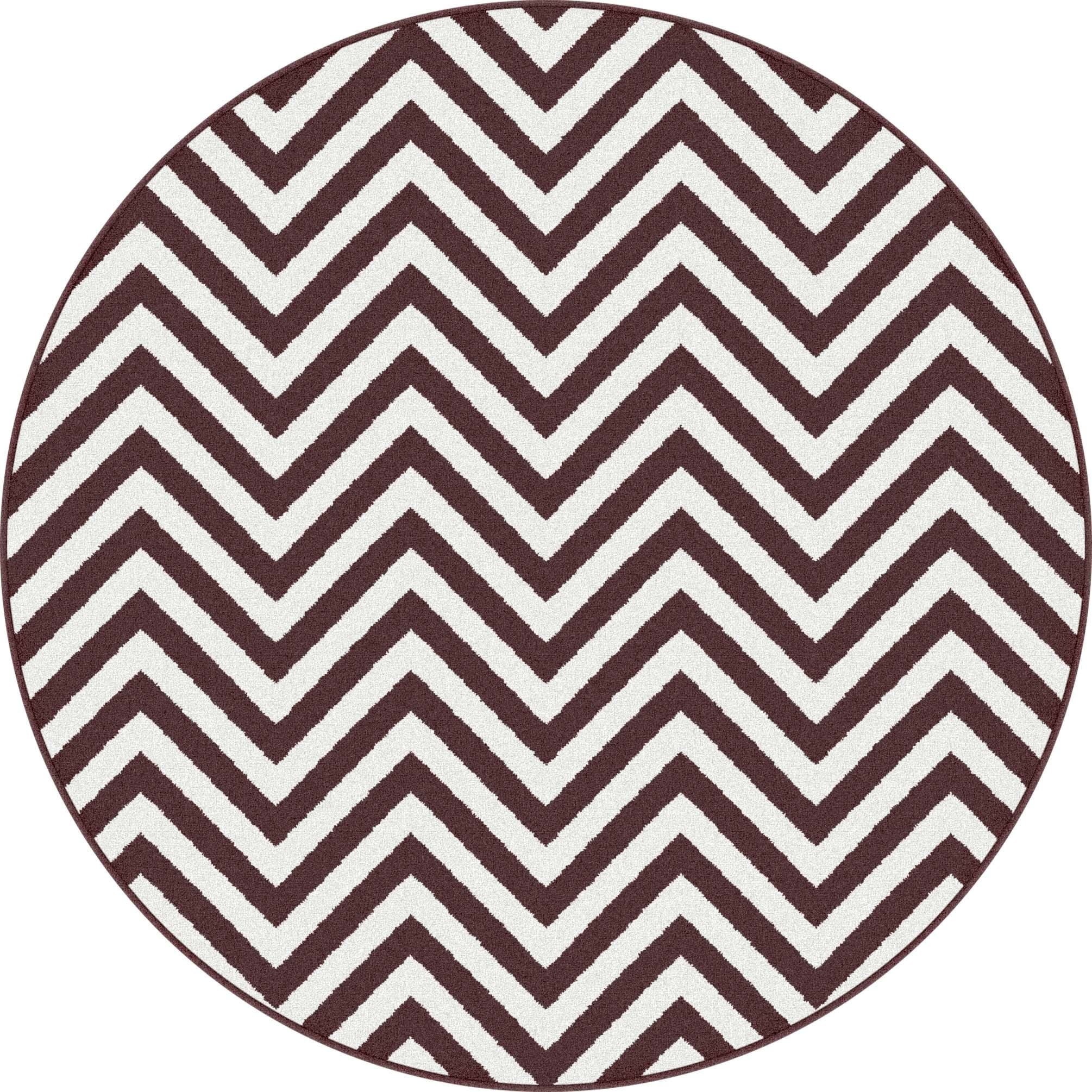 Metropolis 1010 Brown Contemporary Area Rug (710 Round)