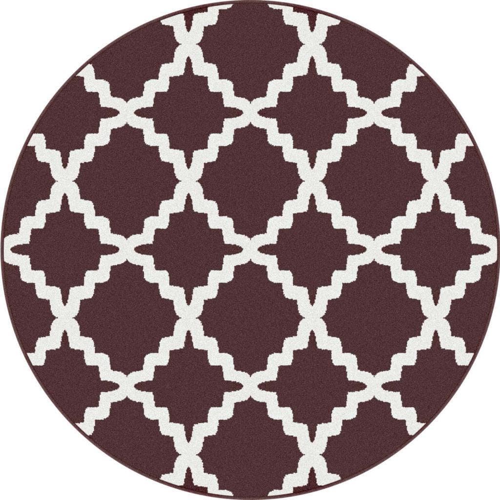 Metropolis 1038 Brown Contemporary Area Rug (710 Round)