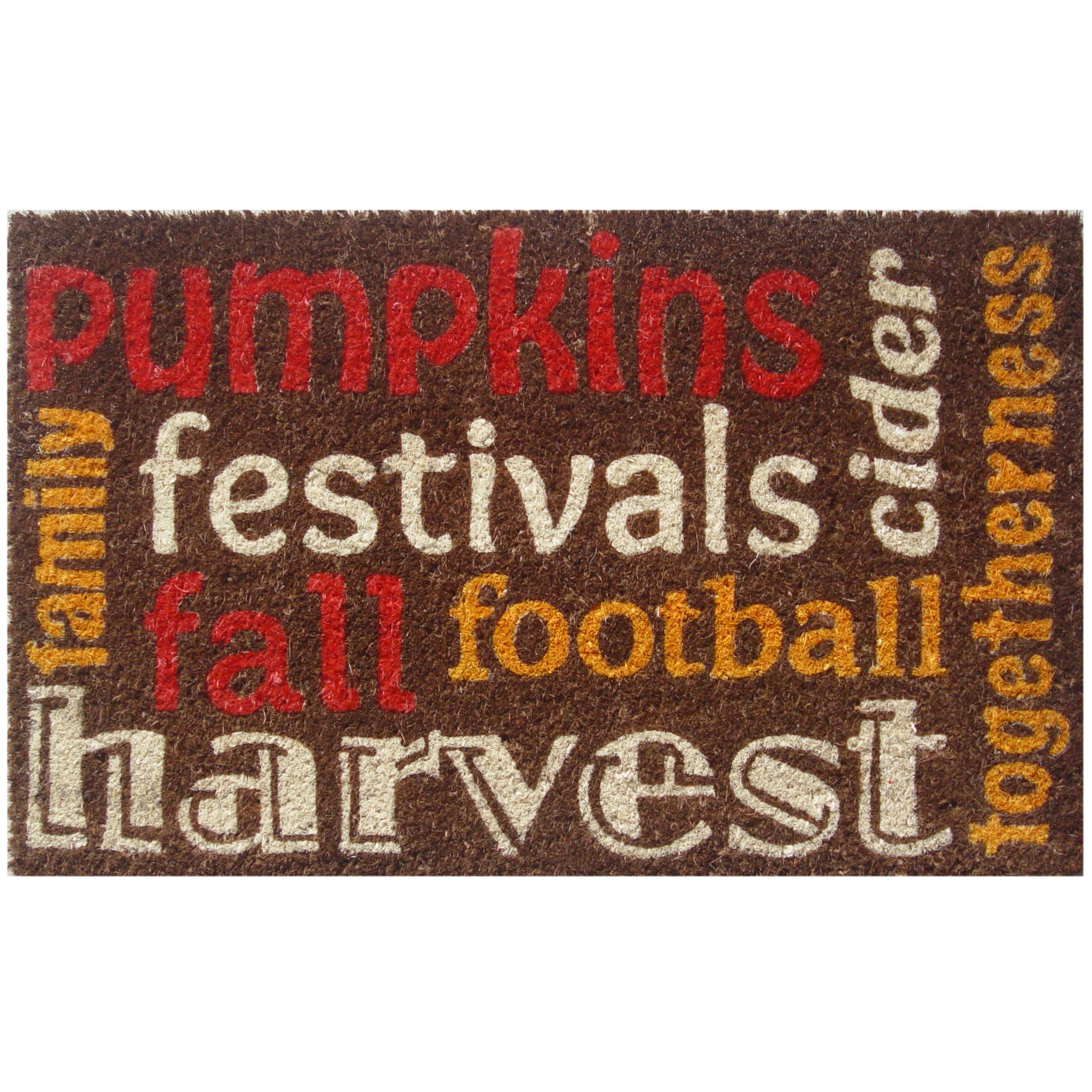 Autumn Spirit Brown Non slip Coir Doormat (111 X 24)