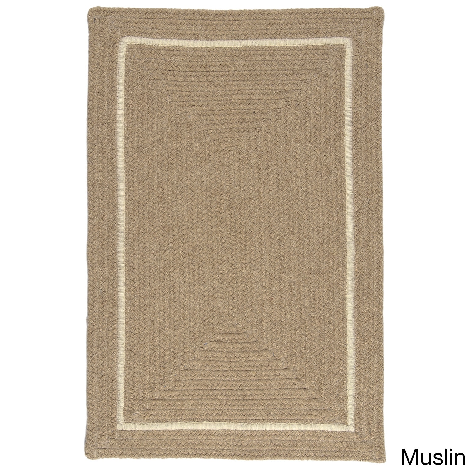 Natural Life Dye free Border Wool Area Rug (5 X 7)