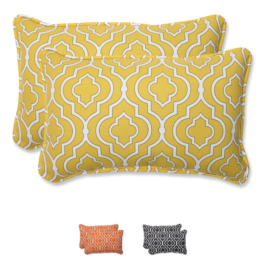 Pillow Perfect Outdoor Starlet Rectangular Throw Pillow (Set of 2) - 18.5" x 11.5"