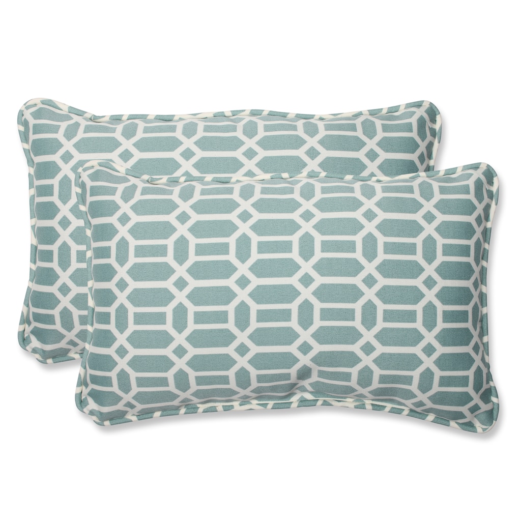 Pillow Perfect 'Rhodes Quartz' Rectangular Outdoor Throw Pillow (Set of 2)