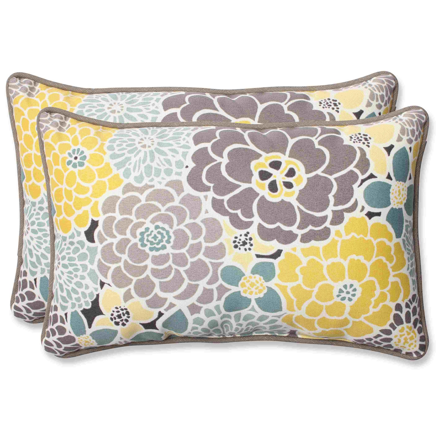 Pillow Perfect Set of 2 Outdoor Carmody Rectangular Throw Pillows