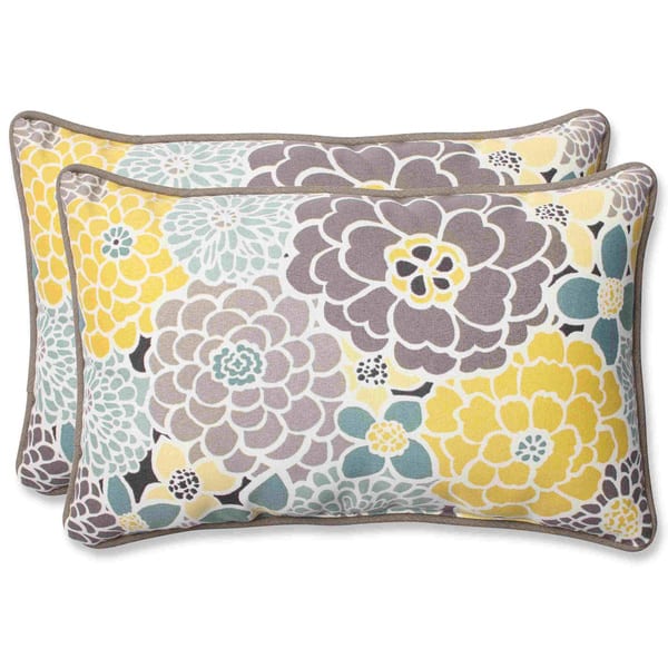 Pillow Perfect Set of 2 Outdoor Rectangular Throw Pillows