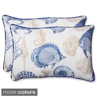 Pillow Perfect 'Sealife' Over-sized Rectangular Outdoor Throw Pillow (Set of 2)