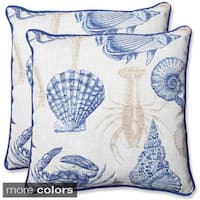 Pillow Perfect 'Sealife' 18.5-inch Outdoor Throw Pillow (Set of 2)