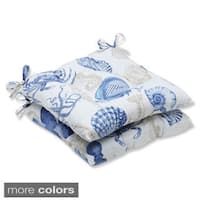 Pillow Perfect 'Sealife' Outdoor Wrought Iron Seat Cushion (Set of 2)