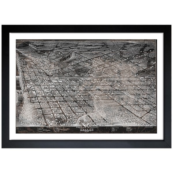 Oliver Gal 'Map of Dallas in 1872' Framed Art. Opens flyout.