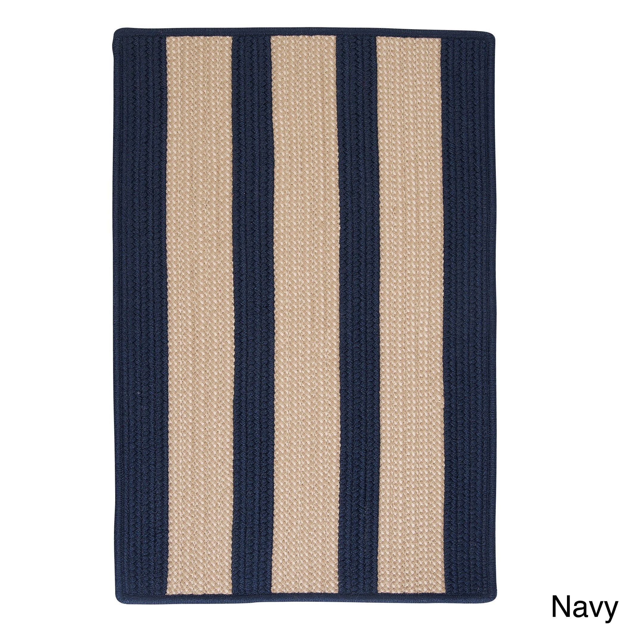 Light House Natural Stripe Reversible Outdoor Rug (8 X 10)
