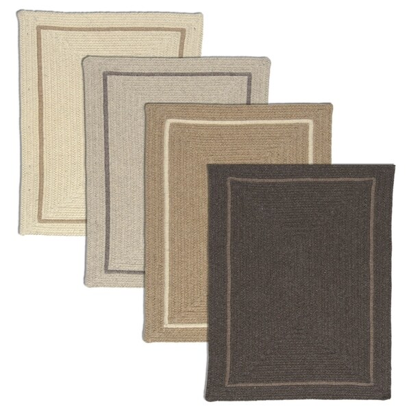 Natural Life Dye-free Wool Braided Reversible Rug USA MADE - 9' x 12'
