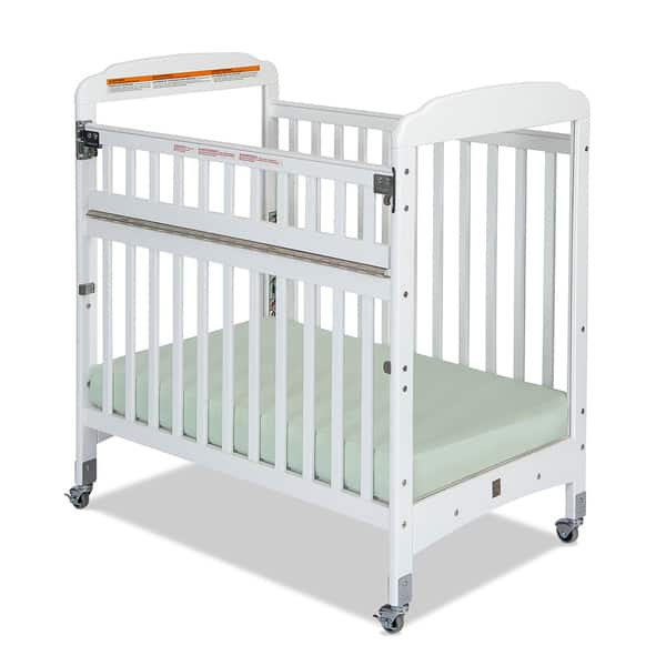 slide 1 of 1, Bella Professional SafeAccess Clearview Compact Crib in White