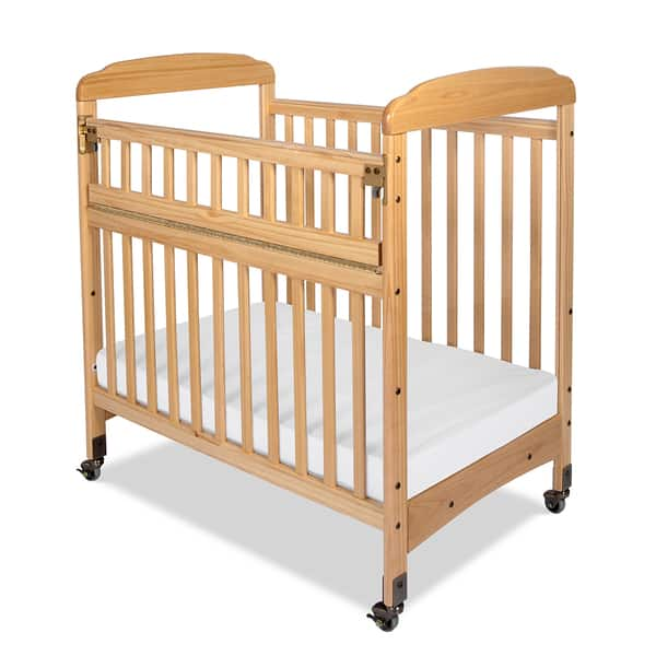 slide 1 of 1, Bella Professional Child Care SafeAccess Clearview Ends Compact Crib in Natural