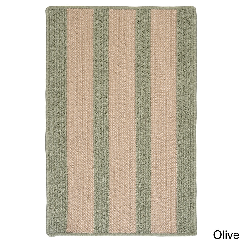 Light House Natural Stripe Reversible Outdoor Rug (5 X 7)