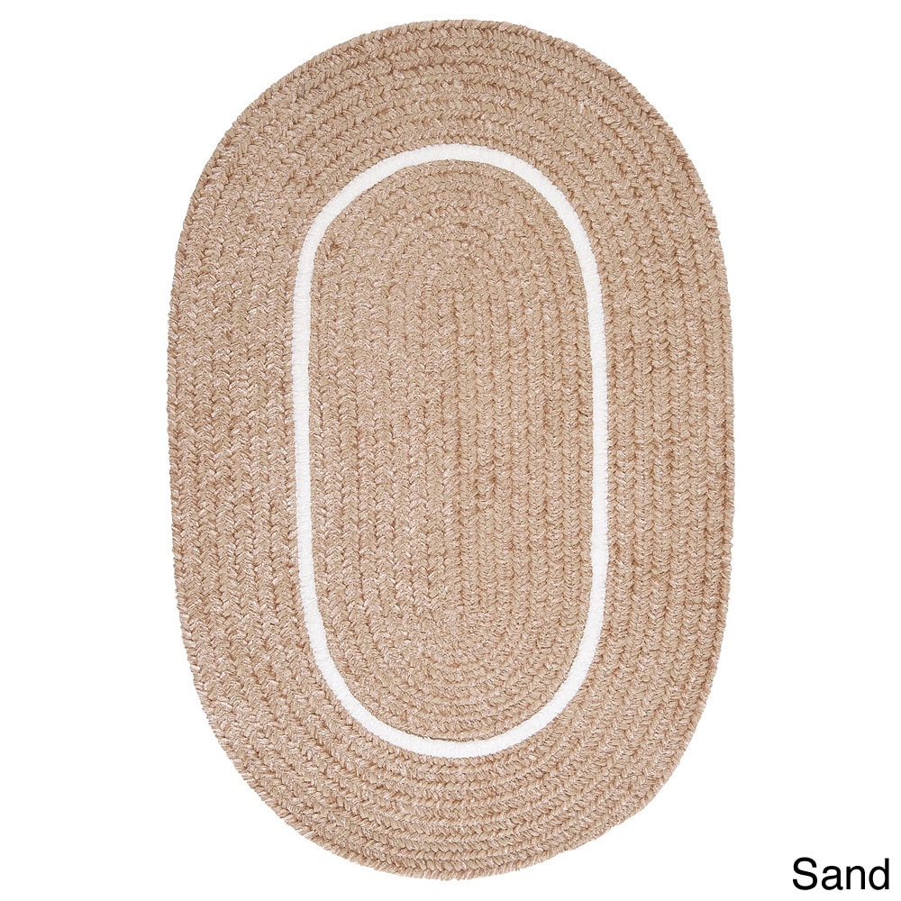 Haven White Border Indoor/ Outdoor Braided Area Rug (2 X 3)