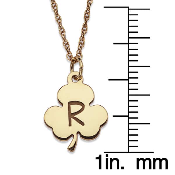 Shamrock Round Seal Custom Engraved Delicate Bar Necklace Shamrock Round Seal Custom Engraved Delicate Bar Necklace