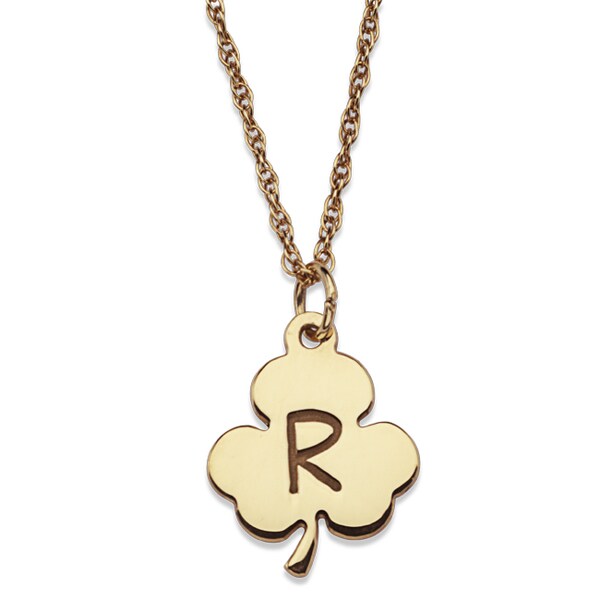14K Rose Gold-plated 925 Silver Shamrock Clover Pendant with 16 Necklace Jewels Obsession Shamrock