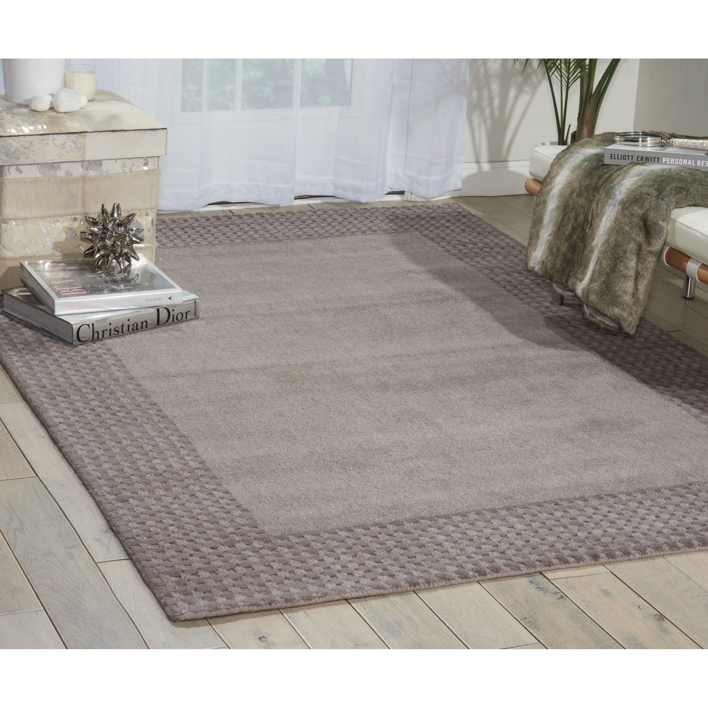 Kathy Ireland Cottage Grove Silver Wool Rug (8 X 106)